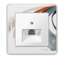 Merten - Centrální deska pro Mechanismus 1xRJ45, System M, Polar *MTN296219 Schneider