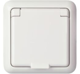 ELSO Fashion IP44 - zásuvka SCHUKO s víčkem IP44, 250V 16A, čistě bílá *225044 Schneider