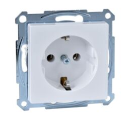 Merten - Zásuvka 250V/16A SCHUKO, šroubová, clonky, System M, Active *MTN2401-0325 Schneider