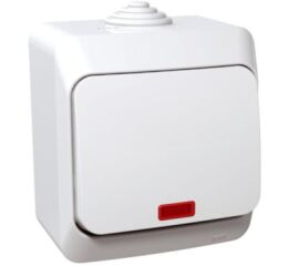 Cedar Plus IP44 - Spínač jednopólový s orientační kontrolkou řazení 1So, bílý *WDE000514 Schneider