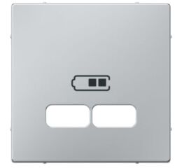 Merten - Centrální deska pro 2xUSB, System M, Aluminium *MTN4367-0460 Schneider
