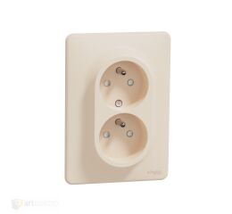 Sedna - Zásuvka dvojnásobná 230V 16A béžová *SDD312211C Schneider electric