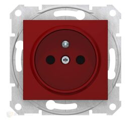 Zásuvka 2P+PE, rudá Asfora SDN2800441