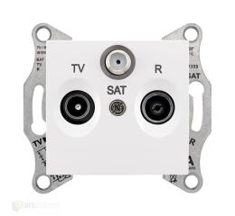Sedna - Zásuvka TV-R-SAT průběžná 4 dB, polar, SDN3501421 Schneider electric