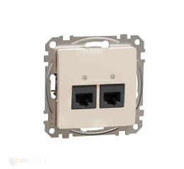 Sedna - Datová zásuvka 2xRJ45 kat. 5e UTP béžová *SDD112452 Schneider electric