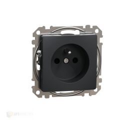 Sedna - Zásuvka 230V 16A cl bezšroubová antracit *SDD114012 Schneider electric