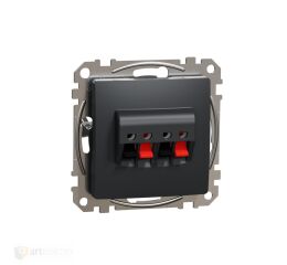 Sedna - Zásuvka reproduktor. dvojitá antracit *SDD114411 Schneider electric