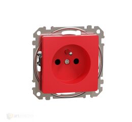 Sedna - zásuvka 230V 16A clonky šroubová červená *SDD115011 Schneider electric