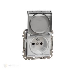 Sedna - Zásuvka 230V 16A IP44 šroubová alu *SDD213013 Schneider electric