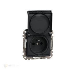 Sedna - Zásuvka 230V 16A IP44 šroubová antracit *SDD214013 Schneider electric