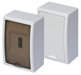 Rozvodnicová skříň *RZG-N-1S4  OEZ:40577 na omítku plast bílé neprůhledné dveře