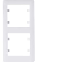 Hager WL5120 Rámeček 2-násobný svislý, lumina soul, bílá lesk