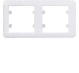 Hager WL5220 Rámeček 2-násobný vodorovný, lumina soul, bílá lesk