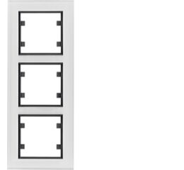 Hager WL9130 Rámeček 3-násobný svislý, lumina passion, bílé sklo