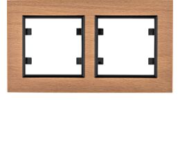 Hager WL9225 Rámeček 2-násobný vodorovný, lumina passion, dřevo buk