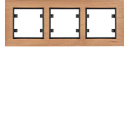 Hager WL9235 Rámeček 3-násobný vodorovný, lumina passion, dřevo buk