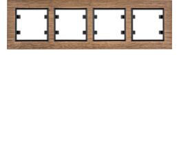 Hager WL9246 Rámeček 4-násobný vodorovný, lumina passion, dřevo černý dub