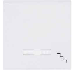 Hager WL6130 Klapka s podsvětlením a symbolem „Schody”, bílá lesk