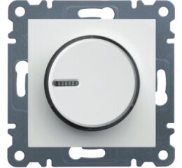 Hager WL4010 Stmívač otočný 60-600 W, bílá lesk