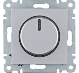 Hager WL4012 Stmívač otočný 60-600 W, stříbrná mat