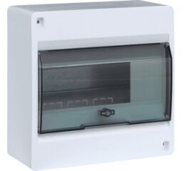 Hager VD108TD Rozvodnice nástěnná cosmos, IP40, 1-řadá, 8 mod., transp. dvířka