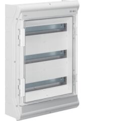 Hager VE318PN Rozvodnice nástěnná UV-stabilní vector II, IP65, 3-řadá 54 mod., s perf. pro vývodky