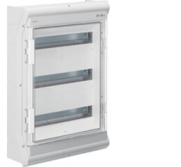 Hager VE318SN Rozvodnice nástěnná UV-stabilní vector II, IP65, 3-řadá 54 mod., bez perforace