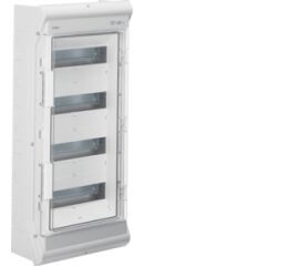 Hager VE412PN Rozvodnice nástěnná UV-stabilní vector II, IP65, 3-řadá 48 mod., s perf. pro vývodky