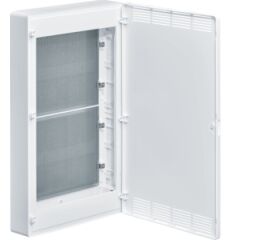 Hager VS418PZF Rozvodnice golf multimediální nástěnná, 4 řadá, perf. bílé plastové dveře