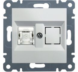 Hager WL2110 Zásuvka datová 1x RJ cat.5e UTP, bílá lesk