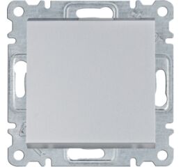 Hager WL0012 Spínač 1-pólový, řazení 1, stříbrná mat