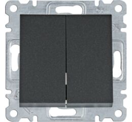 Hager WL0043 Spínač sériový, řazení 5, bílá lesk černá mat