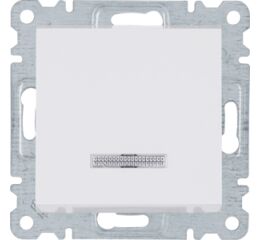 Hager WL0610 Spínač 1-pólový s podsvětlením, řazení 1, 16A/250V, bílá lesk
