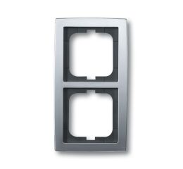 Solo® 2CKA001754A4105rámeček dvojnásobný, pro vodorovnou i svislou montáž barva chromová matná ABB