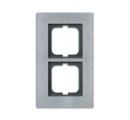 Solo®carat 2CKA001754A4255 rámeček dvojnásobný, pro vodorovnou i svislou montáž barva ušlechtilá ocel ABB