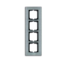 Solo®carat 2CKA001754A4257  rámeček čtyřnásobný, pro vodorovnou i svislou montáž barva ušlechtilá ocel ABB