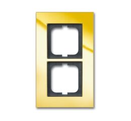 Solo®carat 2CKA001754A4357 rámeček dvojnásobný, pro vodorovnou i svislou montáž barva zlacená mosaz ABB
