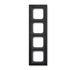 Busch-axcent® 2CKA001754A4706 rámeček čtyřnásobný, pro vodorovnou i svislou montáž barva matná černá ABB