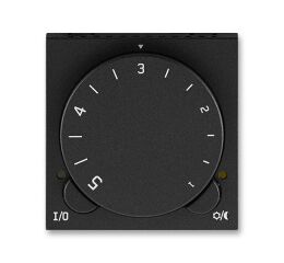 Levit®M 3292H-A10101 63 termostat univerzální s otočným nastavením teploty (ovl. jednotka) barva onyx / kouřová černá ABB