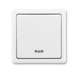 Classic 3553-21289 B1 spínač jednopólový, se signalizační doutnavkou, řazení 1S jasně bílá ABB