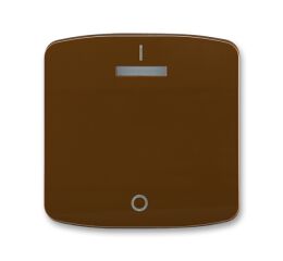 Tango 3558A-A00933 H kryt jednoduchý s potiskem a čirým průzorem (pro spínače řaz. 3S)barva hnědá *ABB