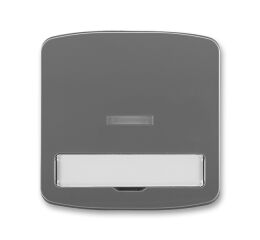 Tango 3558A-A610 S2 kryt spínače jednoduchý, s čirým průzorem, s popisovým polem barva kouřová šedá *ABB