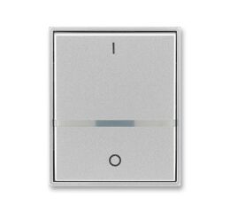Time® 3558E-A00655 08 kryt spínače jednoduchý, s průzorem a potiskem (pro spín. řaz. 2S, 2) barva titanová ABB