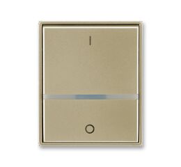 Time® 3558E-A00655 33 kryt spínače jednoduchý, s průzorem a potiskem (pro spín. řaz. 2S, 2)barva šampaňská ABB