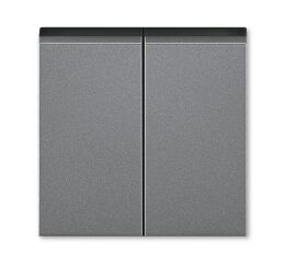 Levit®M 3559H-A00652 69 kryt spínače kolébkového dělený barva ocelová / kouřová černá ABB