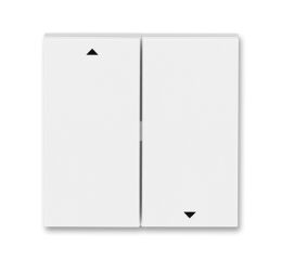 Levit® 3559H-A00662 01 kryt spínače žaluziového kolébkového, dělený, s potiskem barva  bílá / ledová bílá * ABB