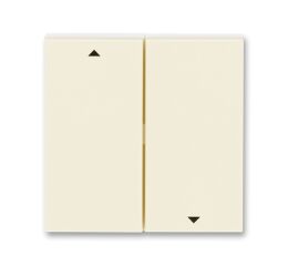 Levit® 3559H-A00662 17 kryt spínače žaluziového kolébkového, dělený, s potiskem barva  slonová kost / bílá * ABB