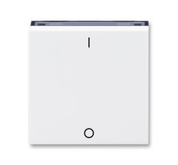 Levit® 3559H-A00933 62 kryt jednoduchý s potiskem I/0 (pro spínače řaz. 3)barva bílá / kouřová černá  *ABB