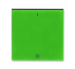 Levit® 3559H-A00933 67 kryt jednoduchý s potiskem I/0 (pro spínače řaz. 3)barva  zelená / kouřová černá * ABB