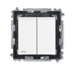 Levit® 3559H-A05940 03 přepínač sériový, s krytem, řazení 5, IP44 barva bílá/ kouřová černá ABB